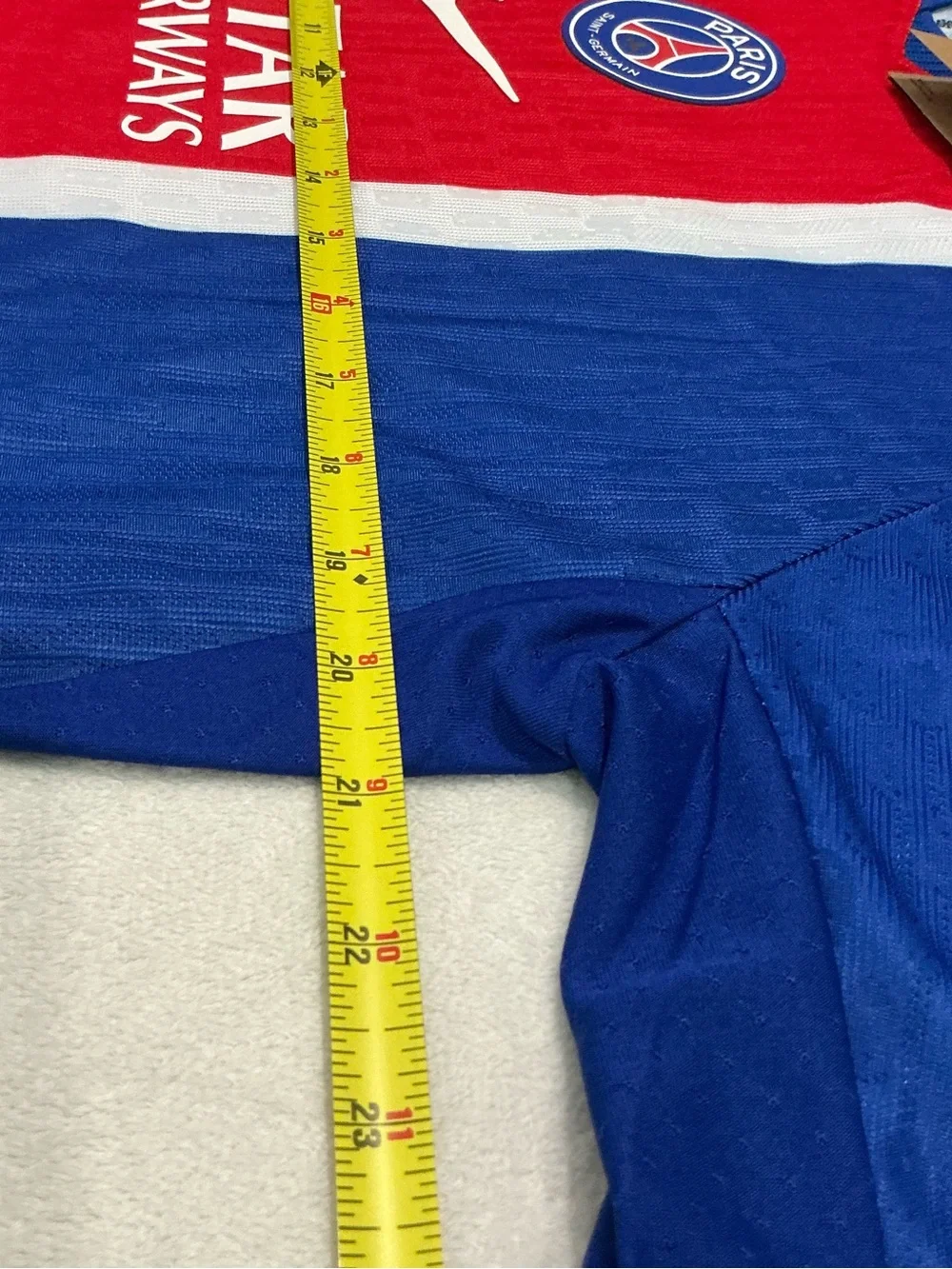 Nike Blue and Red O. Dembélé #10 Soccer Jersey